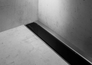 ESS Duschrinne Modulo Wall TAF Glas Schwarz, 100 cm