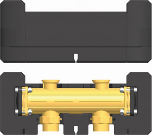 PAW Hydr Weiche DN 25 bis 1600 l/h, gebr&uuml;ckt F 1" x 11/2" AG/1" IG EPP ISO