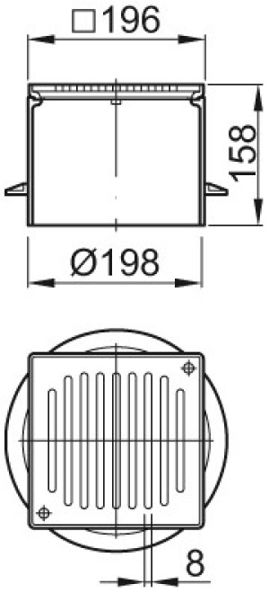 ACO Aufsatzst&uuml;ck MEKU K 3, verschraubt