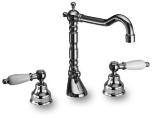 Herzbach 3 Loch WTbatt. Anais Classic mit Zugstangen Ablgrt chr gold