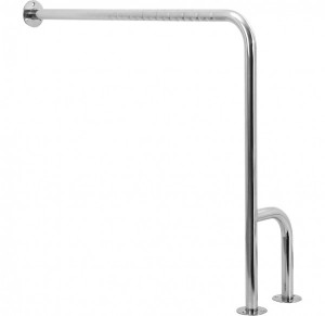 AS Bodenwand-St&uuml;tzgriff Edelstahl 1.4301 850x760mm, m. Oberfl&auml;chenprofil., re...