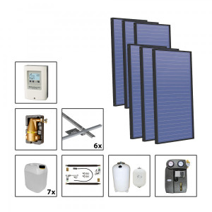 Solarbayer Plus AL Solarpaket 6 - Ziegel Fl&auml;che m2: Brutto 17,16 / Apertur 16,15