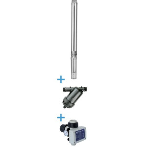 ewuaqua iWater i4 6-90 Beregnungspaket-Paket 2W 230V 4" Tiefbrunnenpumpe