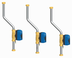 PAW PAW Zub FriwaMidi Kask 3x Rohr Set DN 20 zum Einbau inkl 3x Durchg Vent DN