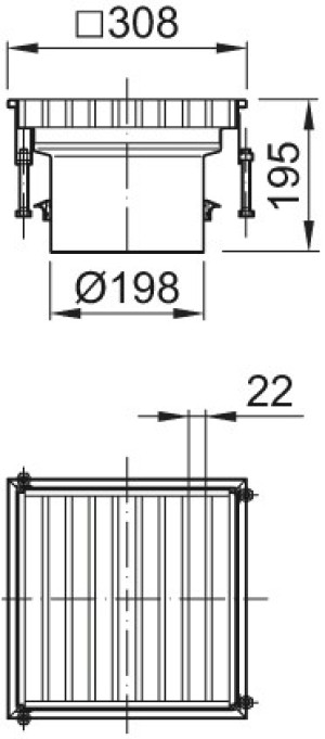 ACO Aufsatzst&uuml;ck ES M 125, lose eingelegt