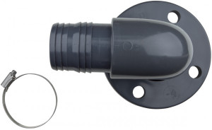 Wilo Rohrbogen 90Grad aus PVC m Schlaucht&uuml;lle d=60mm DN 50