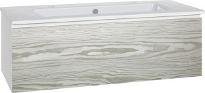 WTU + Keramik-WT Serie ELA Korpus wei&szlig; smt-Front Kiefer silbergrau,1210x420x5...