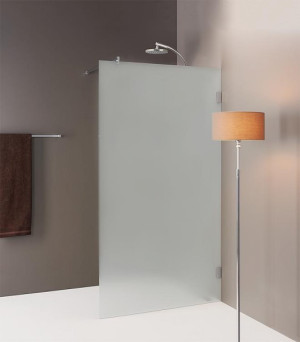 Walk-In Glasduschwand,Siebdruck Vollfl.,Beschl.+Stabi.-Stg.,rund, 1080x2000x8...