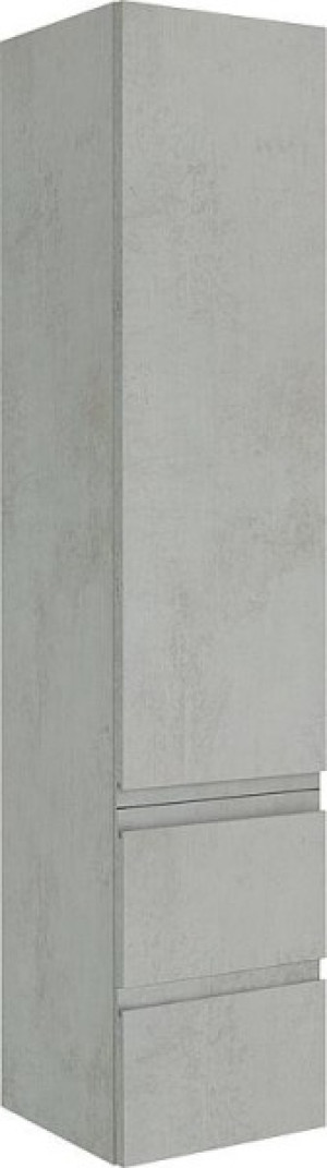 Hochschrank Serie MBO 1 T&uuml;re 2 Ausz. E.grau Steindek. An. Li 350x1625x370mm