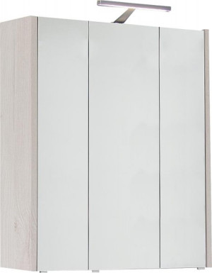 Spiegelschrank mit Beleuchtung Eiche hell Dekor 3 T&uuml;ren 850x750x188mm