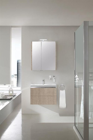 Badm&ouml;bel-Set EOLA Tranche ecru 700mm 2 Ausz&uuml;ge