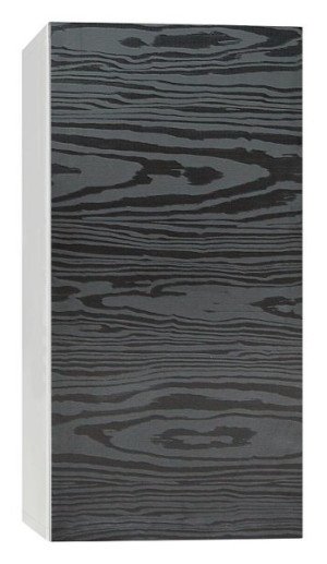 Hochschrank ELA mit Softclose Korpus wei&szlig; smt - Front Seekiefer schwarz 400x8...