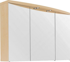 Spiegelschrank mit Beleuchtung Birne Dekor 3 T&uuml;ren 1200x798x340mm