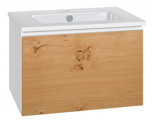 WTU + Keramik-WT Serie ELA Korpus wei&szlig; smt - Front Eiche Furnier hell 610x420...
