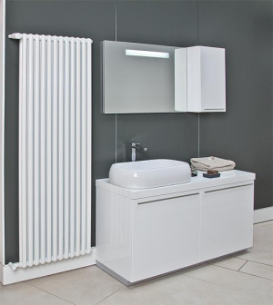 Aluminium-R&ouml;hrenradiator Tribeca RAL 9010, Typ 500 x 20 Glieder