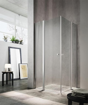 Eck-Duschkabine Lula, 5 mm Stark 975-990x975-990x1900 mm 2 Dreht&uuml;ren
