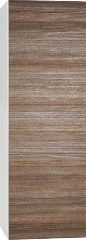 Hochschrank ELA mit Softclose Korpus wei&szlig; smt - Front Teak 400x1200x350mm