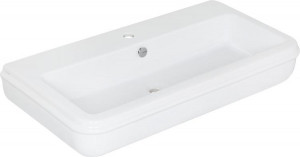 Waschtisch Elamin mit Hahnloch, aus Keramik, wei&szlig;, 900x180x460mm