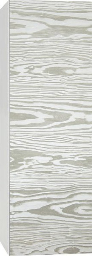 Hochschrank ELA mit Softclose Korpus wei&szlig; smt - Front Kiefer silbergrau 400x1...