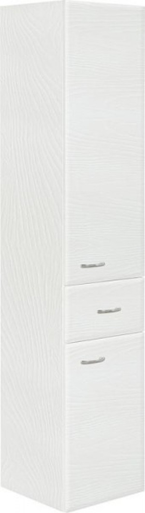 Hochschrank Serie MAC 2 T&uuml;ren 1 Ausz. wei&szlig; Dekor Anschlag re. 300x1440x320mm