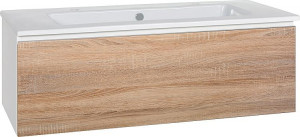 WTU + Keramik-WT Serie ELA Korpus wei&szlig; smt - Front Eiche, s&auml;gerau,1210x420x510mm