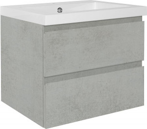 WTU+Mineralguss-WT ELAI Eiche grau Steindekor 2 Ausz&uuml;ge 610x550x510mm
