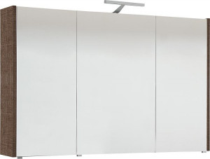 Spiegelschrank mit Beleuchtung Tranche braun 3 T&uuml;ren 1050x750x188mm