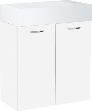 WTU+Mineralguss-WT ENISAR wei&szlig; Hochglanz 2 T&uuml;ren 500x600x250mm