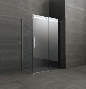 Eck-Duschkabine Fluida, 8 mm St. 1170-1195x870-890x2000 mm T&uuml;r + Fixteil re