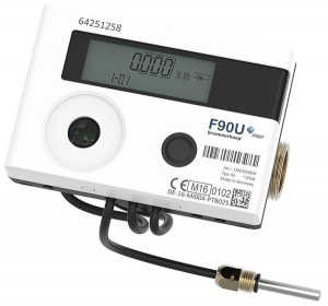 Kompakt-Ultraschallw&auml;rmez&auml;hler F90U3 DN20 (1) AG, Einbaul&auml;nge 130mm Durchflus...