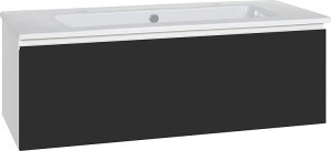 WTU + Keramik-WT Serie ELA Korpus wei&szlig; smt - Front schwarz, smt 1210x420x510mm