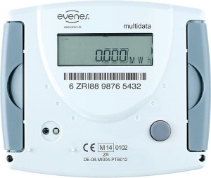 Splitw&auml;rmez&auml;hler Evenes Durchfl. 10,0m3/h, 2x300mm waagerecht, inkl. Eichgeb&uuml;hr