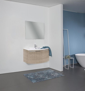 Badm&ouml;bel-Set ELONIA Tranche ecru 2 T&uuml;ren