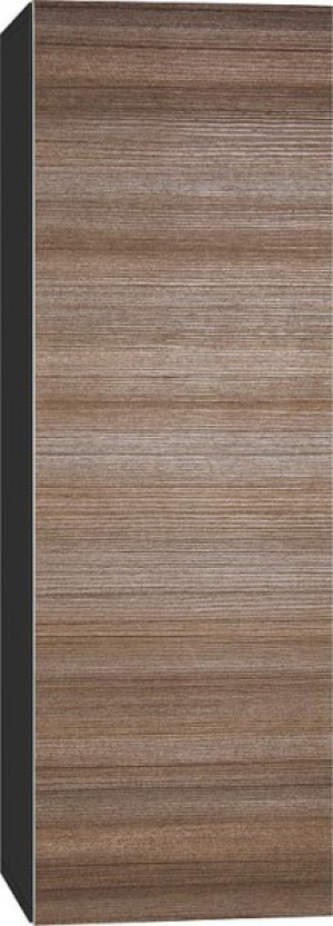 Hochschrank ELA mit Softclose Korpus schwarz smt - Front Teak 400x1200x350mm