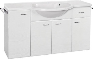 WTU+Mineralguss-WT EMUNA wei&szlig; Dekor 4 T&uuml;ren 1 Auszug 1200x670x330/500
