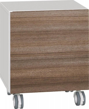 Rollcontainer ELA Korpus wei&szlig; smt - Front Teak 400x400x350mm