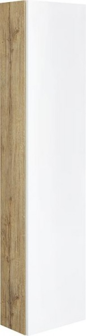 Hochschrank Serie MAF 1 T&uuml;re wei&szlig; matt/Asteiche reversibel 350x1500x208mm