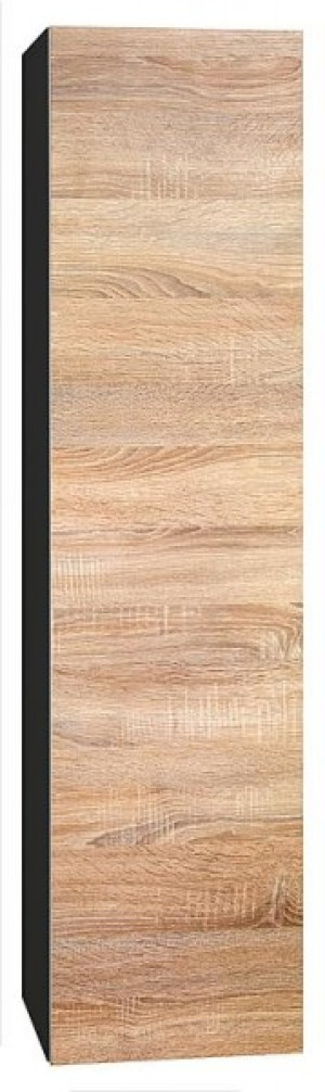Hochschrank ELA mit Softclose Korpus schwarz smt - Front Eiche s&auml;gerau 400x16...