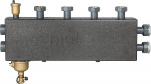 Kombiverteiler DN 25, 3+1 HK mit Magnetschlammabscheider und Entl&uuml;fter