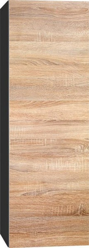 Hochschrank ELA mit Softclose Korpus schwarz smt - Front Eiche s&auml;gerau 400x12...