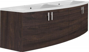 WTU+Mineralguss-WT EMA Eiche dunkel Dekor 4 T&uuml;ren 1410x526x380/510mm