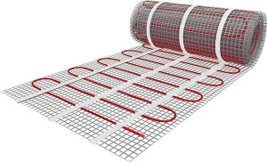 D&uuml;nnbett Heizmatte z.Einbau in Fliesenkleber,20,0x0,5m=10,0m2, 1500W