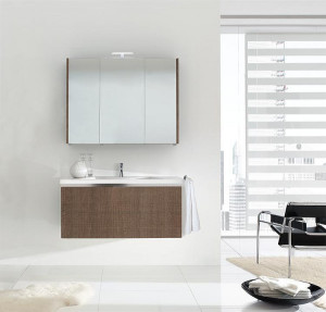 Badm&ouml;bel-Set ENOVI Serie MBH Tranche braun 2 Ausz&uuml;ge