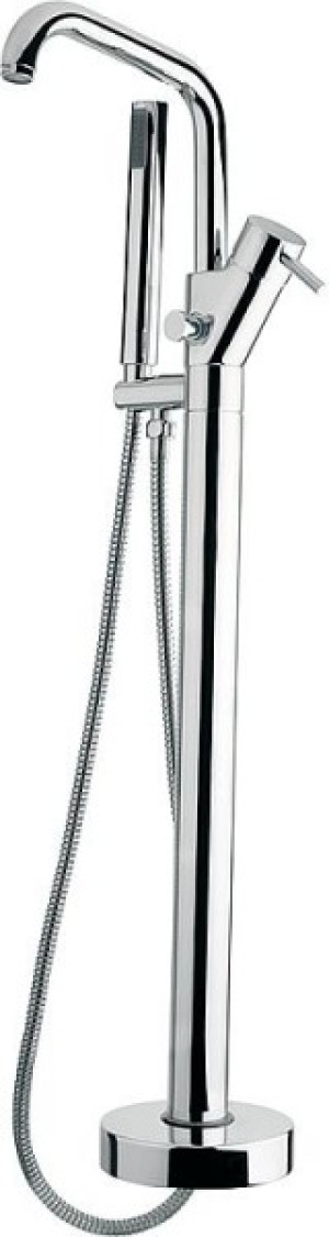 Wannenmischer bodenst. Set KOS mit Stabhandbrause+Grundk&ouml;rper Ausladung 222 mm