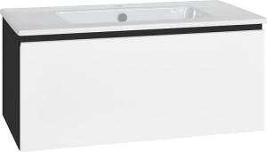 WTU + Keramik-WT Serie ELA Korpus schwarz smt - Front wei&szlig; smt, 910x420x510mm