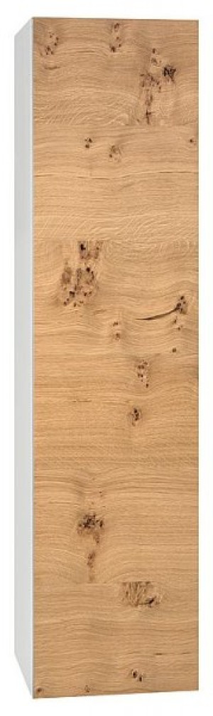 Hochschrank ELA mit Softclose Korpus wei&szlig; smt - Front Eiche Furnier hell 400x...