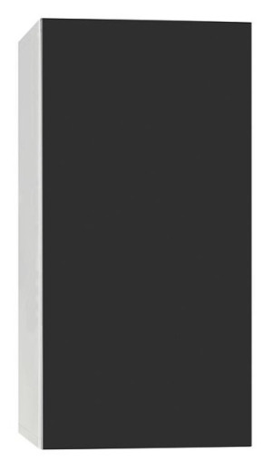 Hochschrank ELA mit Softclose Korpus wei&szlig; smt - Front schwarz smt 400x800x350mm