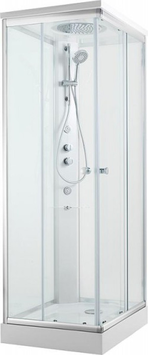 Komplettdusche Shower 900x900x2110mm,Thermostatmischer, +Hand/Kopf/Seitenbrause