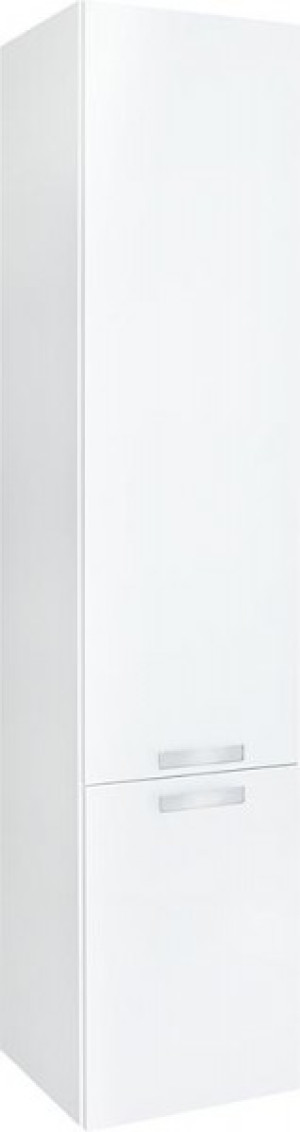 Hochschrank Serie MBB 2 T&uuml;ren wei&szlig; Hochglanz Anschlag rechts 350x1625x370mm