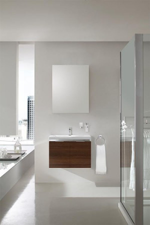 Badm&ouml;bel-Set EOLA L&auml;rche braun Breite 600mm 2 T&uuml;ren